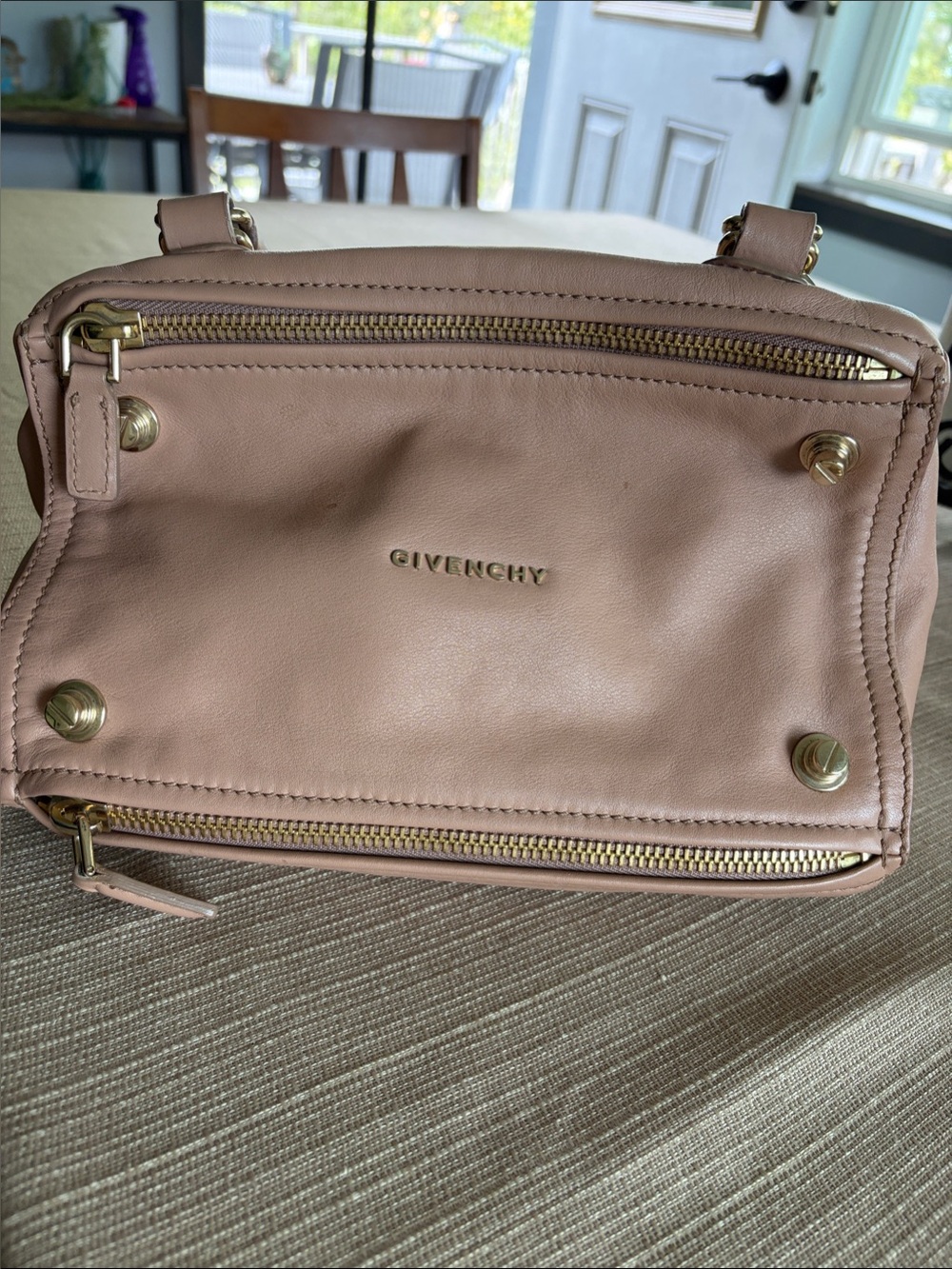 Givenchy Blush Leather Crossbody with Gold Hardware